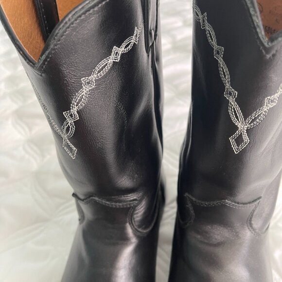 Justin Boots Men's 10" Ropers Round-toe Boot Black Size 11.5 - Picture 6 of 12